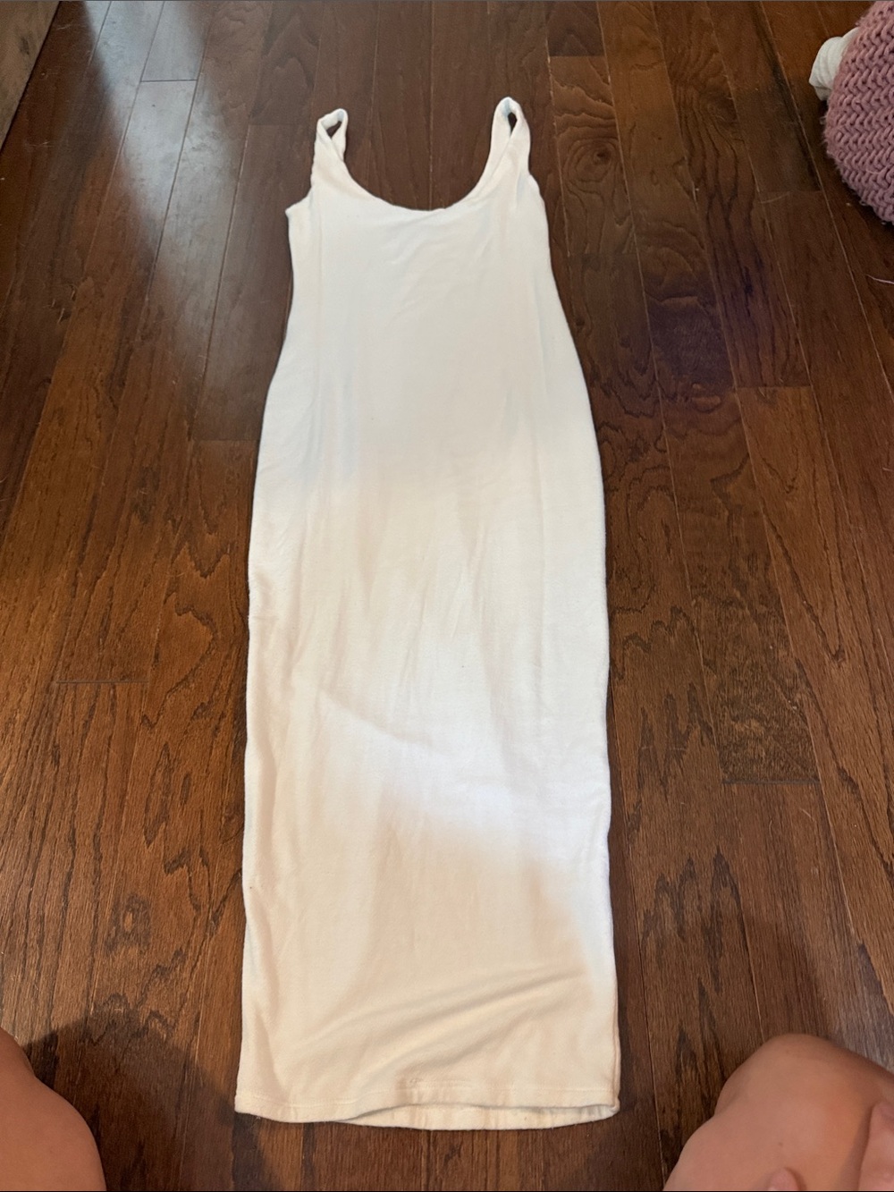 naked wardrobe White Sleeveless Midi Bodycon Dress